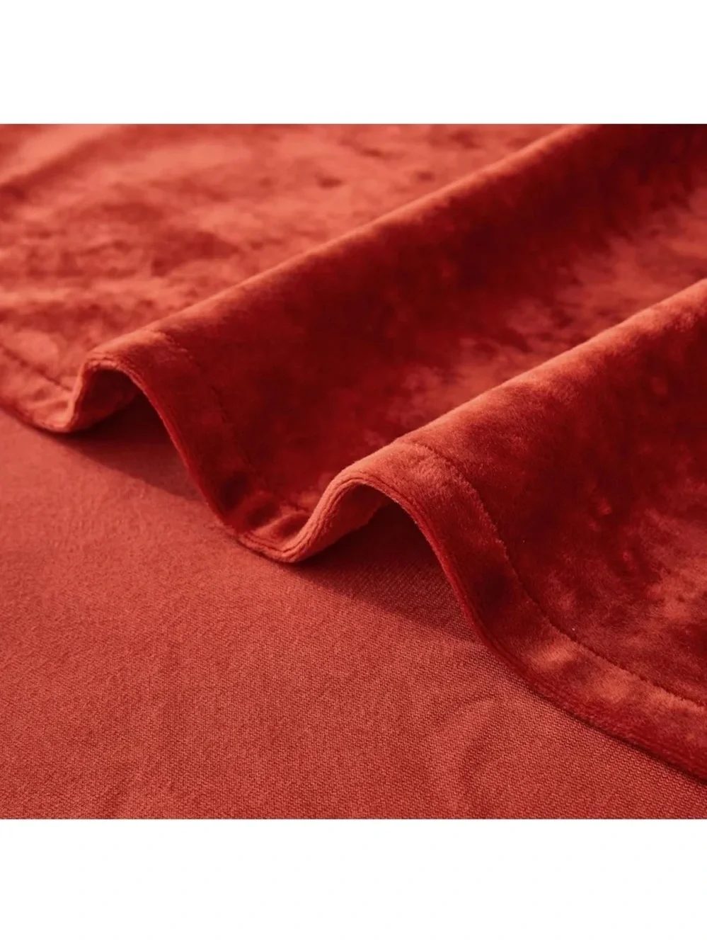 Brick Velvet Curtain Panel